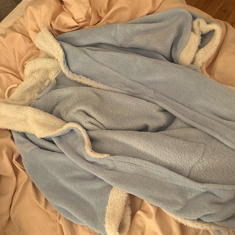 Light Blue Fluffy Robe